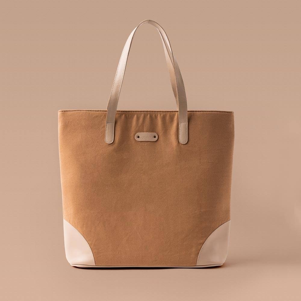 SOLD - NWOT October Jaipur tan/nude vegan tote